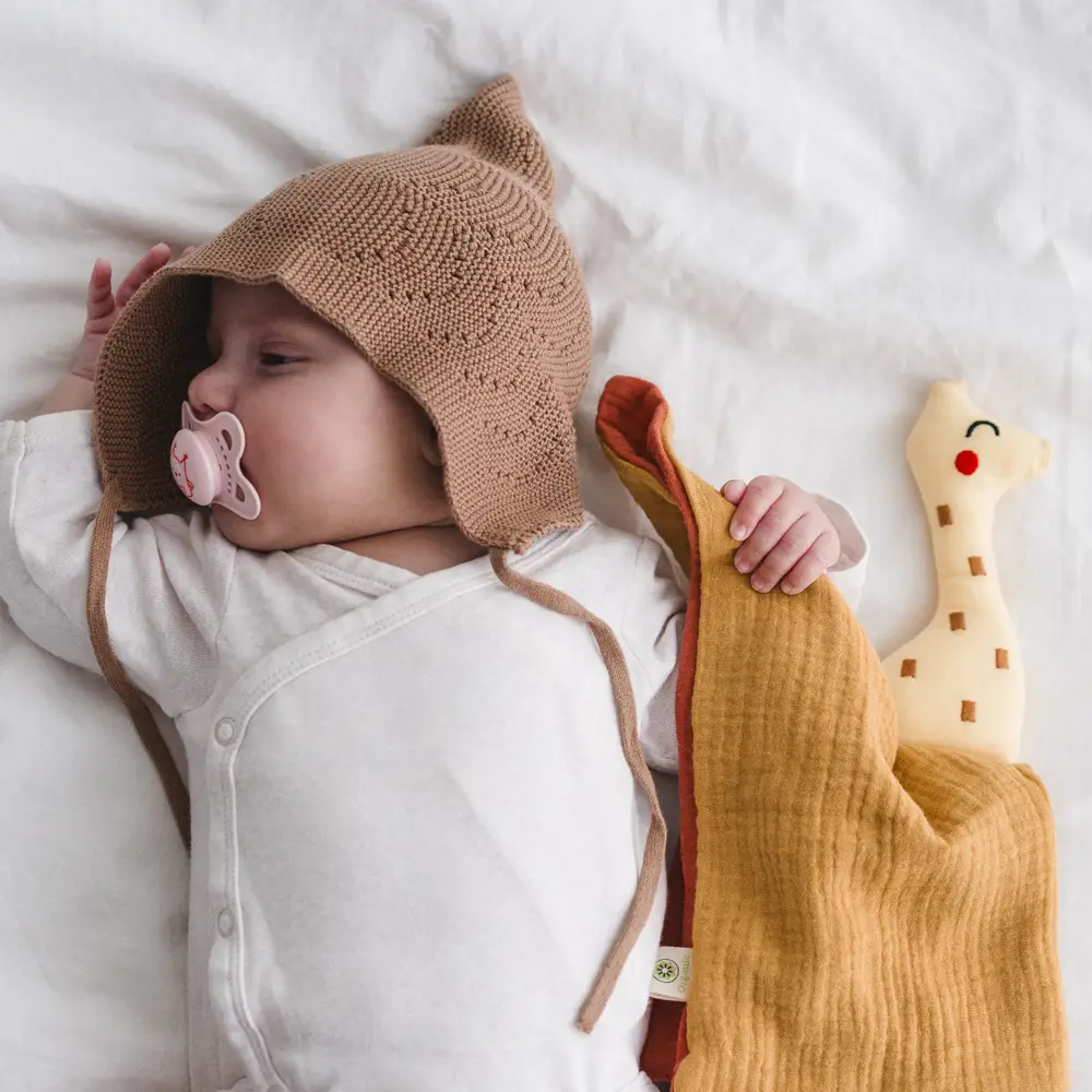 Doudou de Algodón Orgánico GOTS® - Jirafa (Apunt Barcelona) - Imagen 2
